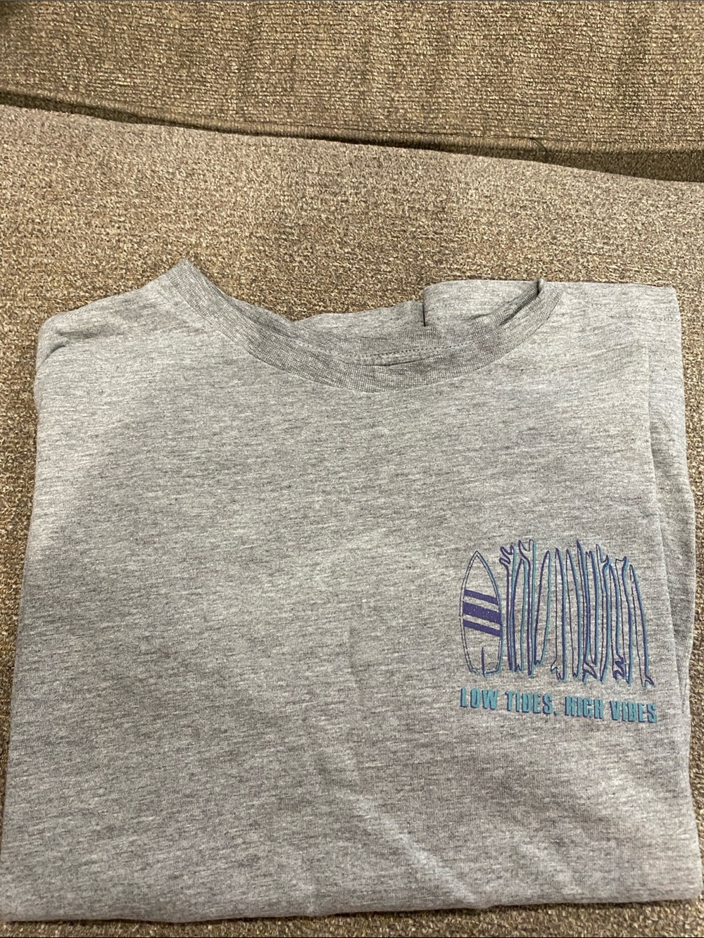Unbranded Kids Gray Short Sleeve Tee with Surfboard Graphic